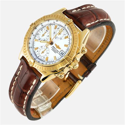 18k gold breitling|breitling stainless and yellow gold.